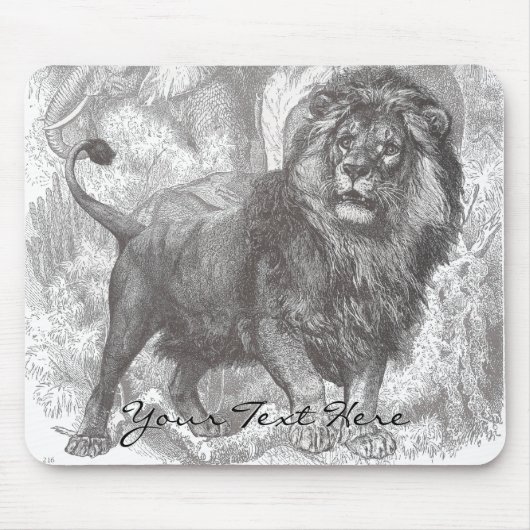 Vintage-Löwen-Mauspad Mousepad (Vorne)