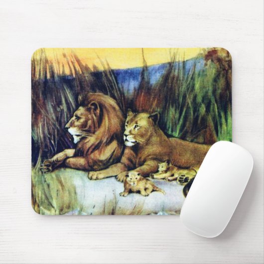 Vintage Löwen Mousepad (Mit Mouse)