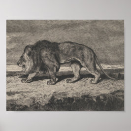 Vintage Löwenkarte Poster