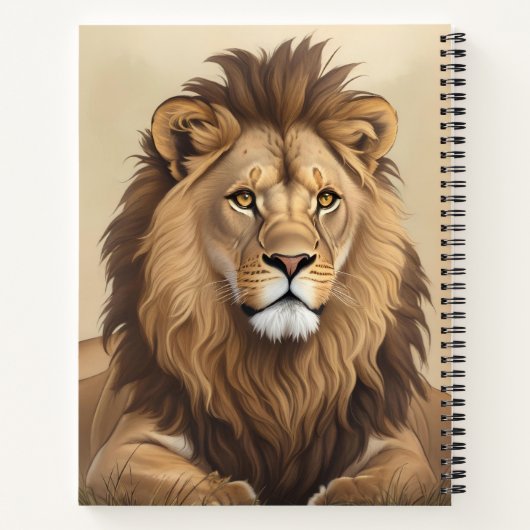 Vintage Löwenmalerei Notizblock (Rückseite)