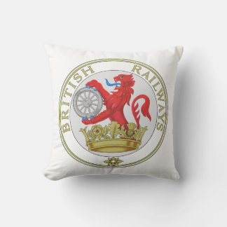 Vintage-Löwenrundel der British Railways Kissen