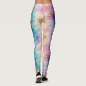 Vintage Löwenzahn abstraktes Muster (2) Leggings (Rückseite)
