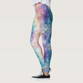 Vintage Löwenzahn abstraktes Muster (2) Leggings (Links)