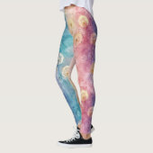 Vintage Löwenzahn abstraktes Muster (3) Leggings (Links)