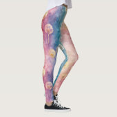 Vintage Löwenzahn abstraktes Muster (3) Leggings (Rechts)