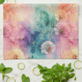 Vintage Löwenzahn abstraktes Muster (5) Geschirrtuch (Gefaltet)