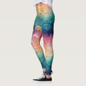 Vintage-Löwenzahn-Abstraktmuster (1) Leggings (Links)