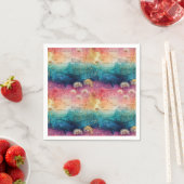 Vintage-Löwenzahn-Abstraktmuster (1) Serviette (Beispiel)