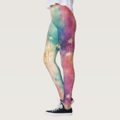 Vintage-Löwenzahn-Abstraktmuster (4) Leggings (Links)