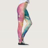 Vintage-Löwenzahn-Abstraktmuster (4) Leggings (Rechts)
