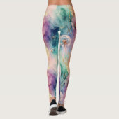 Vintage-Löwenzahn-Abstraktmuster (5) Leggings (Rückseite)