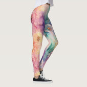 Vintage-Löwenzahn-Abstraktmuster (5) Leggings (Rechts)