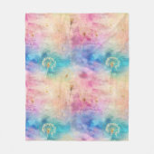 Vintage-Löwenzahn-Abstraktmuster (7) Fleecedecke (Vorderseite)