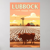 Vintage Lubbock Texas Poster (Vorne)