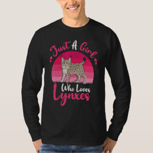 Vintage Luchs Tier Nur Ein Mädchen Das Luchse Li T-Shirt