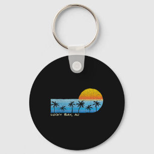 Vintage Lucky Bay, Au Palm Trees und Amphe; Sonnen Schlüsselanhänger
