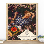 Vintage Lucky Strike Zigaretten Tabak Poster
