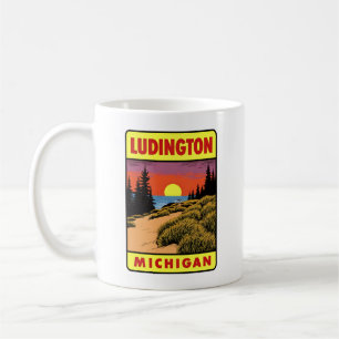 Vintage Ludington Michigan Kaffeetasse
