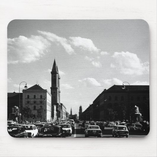Vintage Ludwigstraße 1970 Mousepad (Vorne)