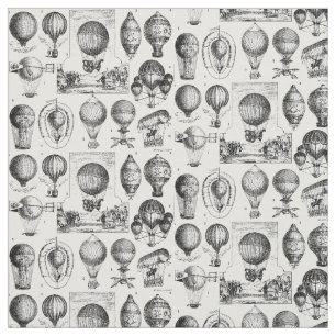 Vintage Luftballons Muster "Steampunk" Stoff