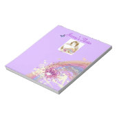 Vintage Lüfterladine Hübsch Lila Kleines Notepad Notizblock (Rotiert)