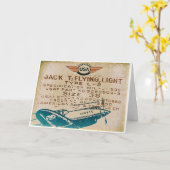 Vintage Luftfahrt-Gruß-Karten Karte (Gelbe Blume)