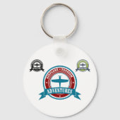 Vintage Luftfahrt-Logo "Luftfahrt" für Flugreisen Schlüsselanhänger (Rückseite)