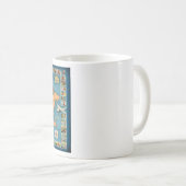 Vintage Luftfahrt - Weltkarte Kaffeetasse (VorderseiteRechts)