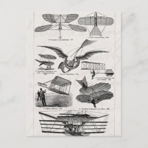 Vintage Luftfahrzeuge Flugzeuge Luftfahrzeuge Retr Postkarte
