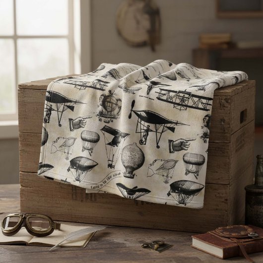 Vintage Luftfahrzeugkennung913 Fleecedecke