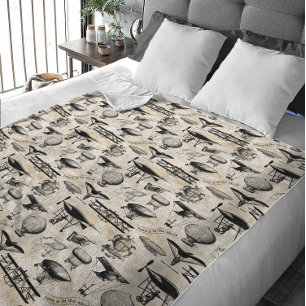 Vintage Luftfahrzeugkennung913 Fleecedecke