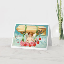 Vintage Luftfrachtkarte Valentine Feiertagskarte