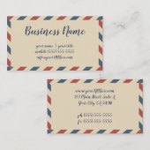 Vintage Luftfrachtstreifen, Reisebranche Visitenkarte (Vorne/Hinten)