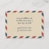 Vintage Luftfrachtstreifen, Reisebranche Visitenkarte (Rückseite)