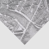 Vintage Luftparis-Karte Seidenpapier (Ausschnitt)