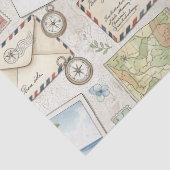 Vintage Luftpost-Abenteuer (1) Seidenpapier (Detail)