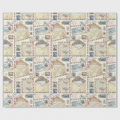 Vintage Luftpost-Abenteuer (2) Geschenkpapier (Flach)
