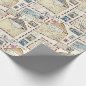 Vintage Luftpost-Abenteuer (2) Geschenkpapier (Ecke)