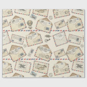 Vintage Luftpost-Abenteuer (3) Geschenkpapier (Flach)