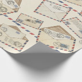 Vintage Luftpost-Abenteuer (3) Geschenkpapier (Ecke)
