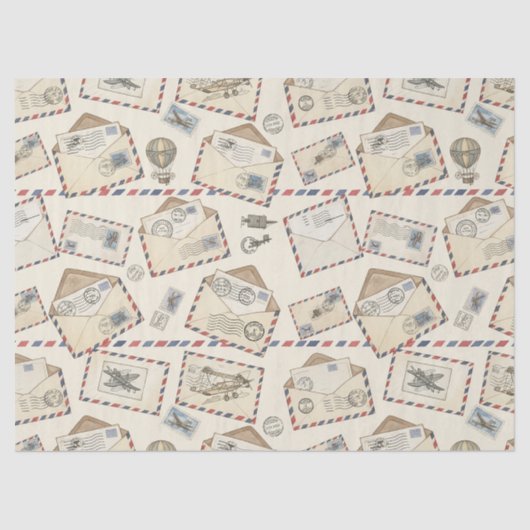 Vintage Luftpost-Abenteuer (3) Seidenpapier (Vorderseite)