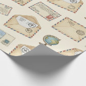 Vintage Luftpost-Abenteuer (4) Geschenkpapier (Ecke)