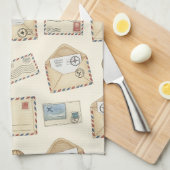 Vintage Luftpost-Abenteuer (4) Geschirrtuch (Viertel Falte)