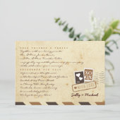 Vintage Luftpost Liebe Brief Personalisiert Einladung (Stehend Vorderseite)