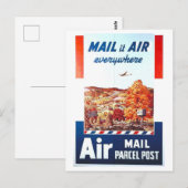 Vintage Luftpost Postamtwerbung Postkarte (Vorne/Hinten)