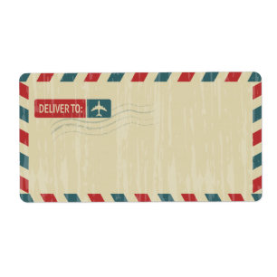 Vintage Luftpostadresse LIEFERN AN: