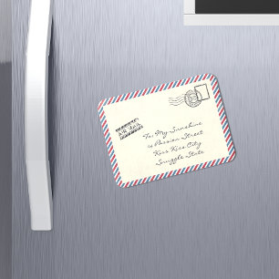 Vintage Luftpostkarte Magnet