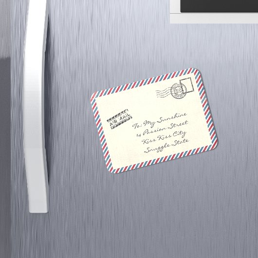 Vintage Luftpostkarte Magnet