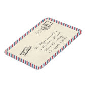 Vintage Luftpostkarte Magnet (Linke Seite)