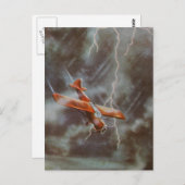 Vintage Luftpostkarte Postkarte (Vorne/Hinten)